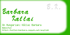 barbara kallai business card