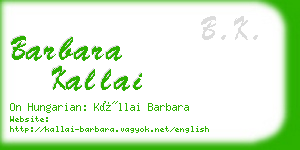 barbara kallai business card
